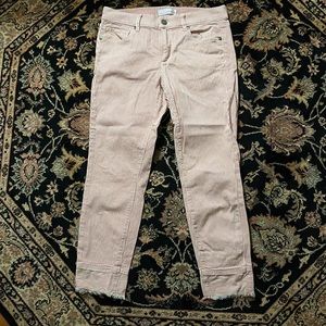 Loft 2P pants. Pink and white strip.